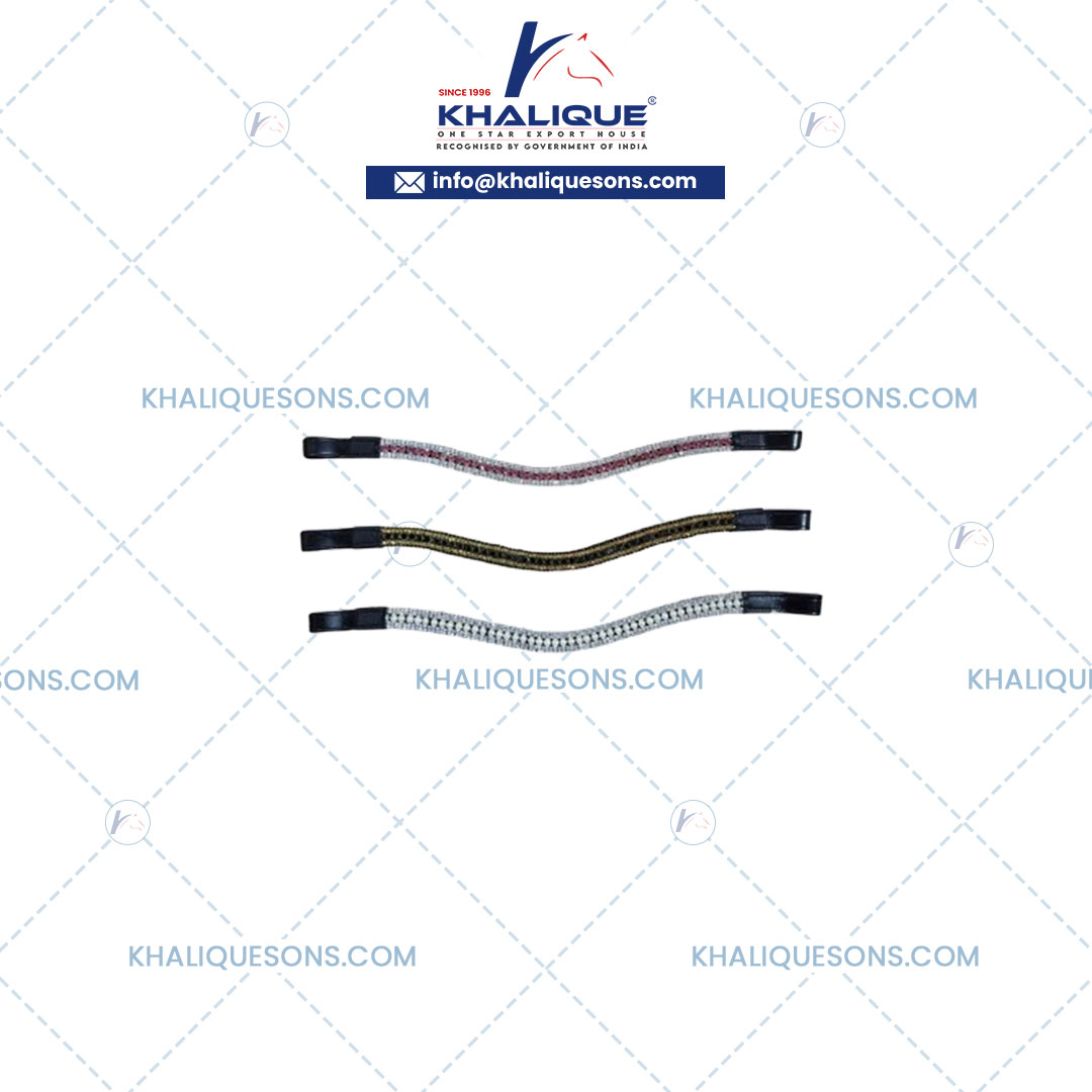 Horse Show leather Browbands with crystals Exporter In Korea